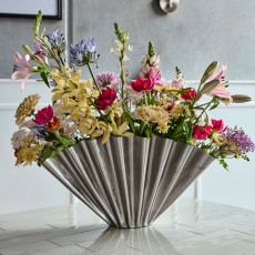 Vase "HDFlood" i børstet sølvfinish - House Doctor H: 30