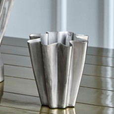 Vase HDFlood i børstet sølvfinish - House Doctor H: 13