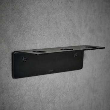 Flaskeholder med 3 huller, sort finish - Meraki