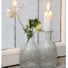 Apothekerglas til bedelys med blomster - Ib Laursen